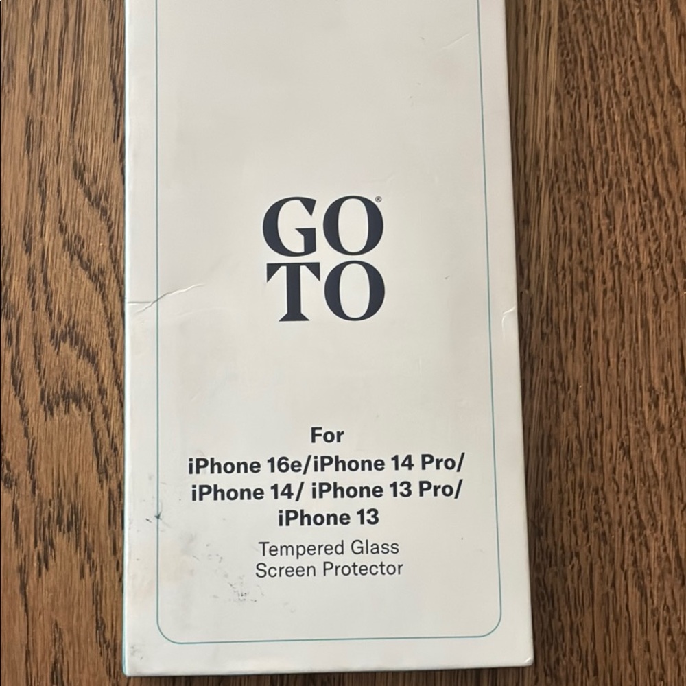 Go To NWT Tempered Glass Screen Protector for iPhone 16e/14 Pro/14/13 Pro/13